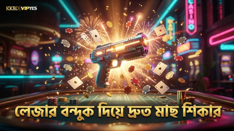 লেজার বন্দুক চালু করে একসঙ্গে ১৫টি মাছ শিকার সম্ভব